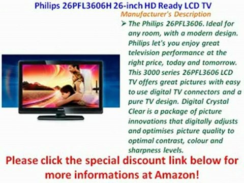 Philips 26PFL3606H/12 66 cm (26 Zoll) LCD-Fernseher (HD-Ready, 50 Hz, DVB-T/C, CI+) schwarz Best Price