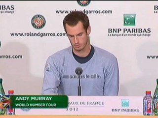 Roland-Garros, 3e tour - Murray : "Je me sens mieux".