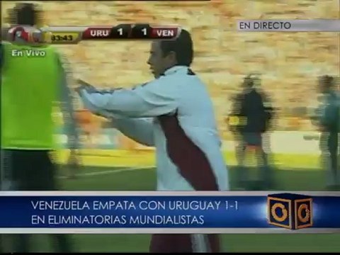 Venezuela iguala 1 - 1 ante Uruguay en la cima de eliminatorias mundialistas