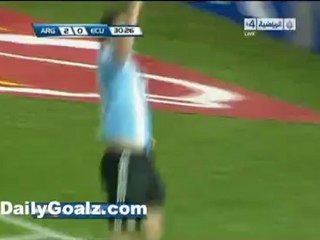 www.dailygoalz.com -  Argentina vs Ecuador 2-0