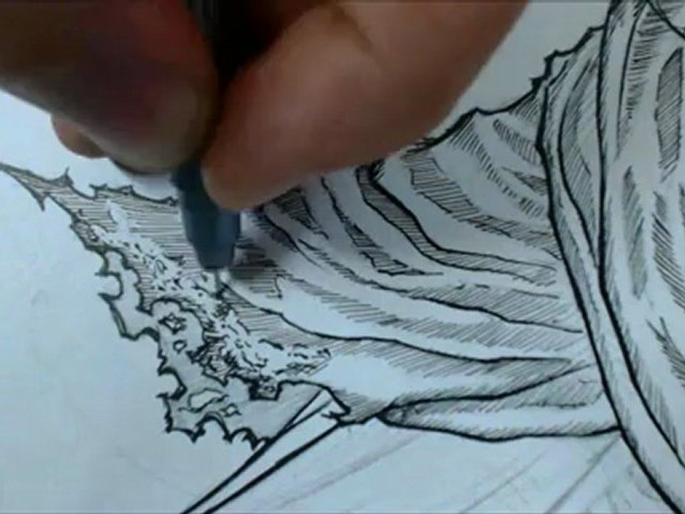 Inking tutorial Seinen Manga "WASTE" by www.mangatengu.com