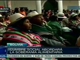Debatirán sobre soberanía alimentaria en Cochabamba: Morales