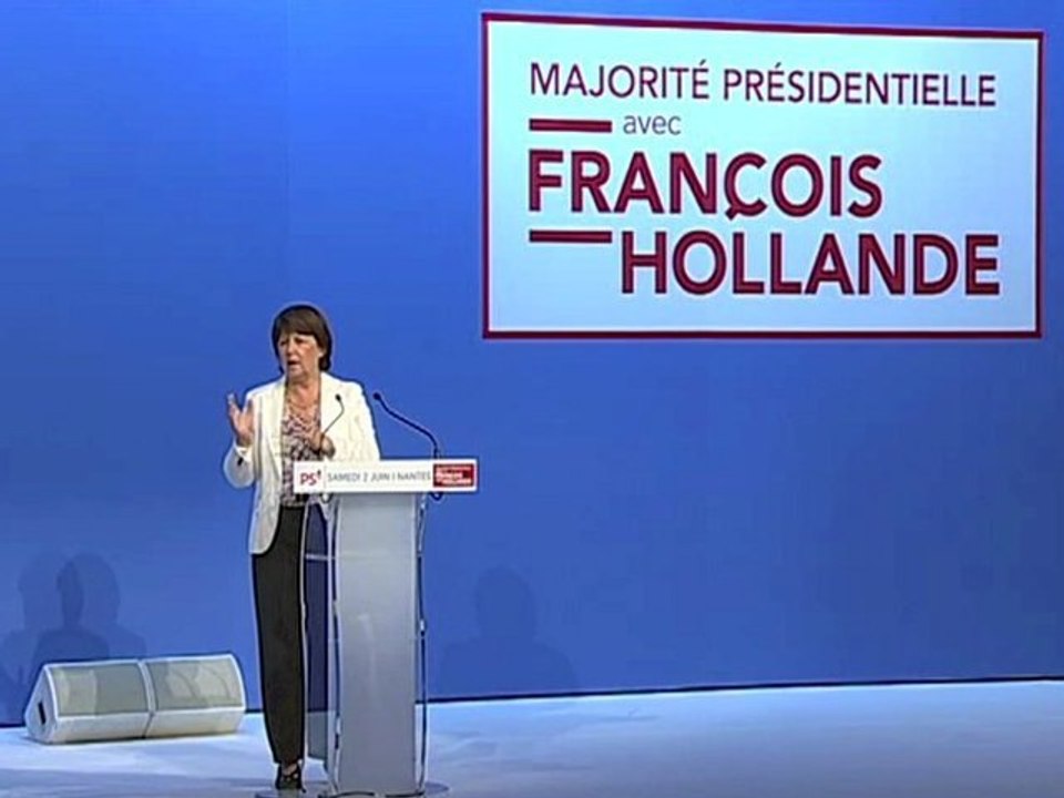 Discours de Martine Aubry au meeting de Nantes