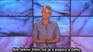 Ellen talking about anniversary czech
