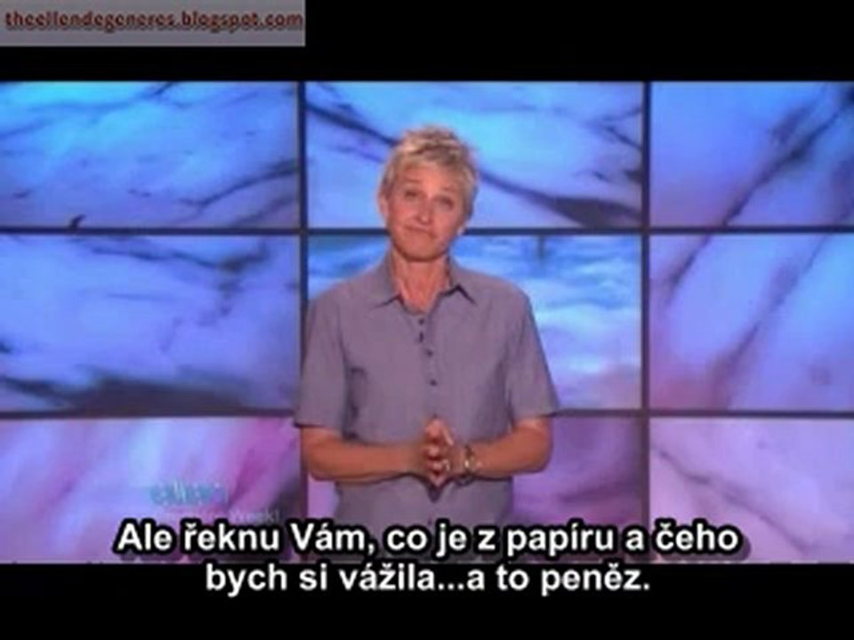 Ellen talking about anniversary czech