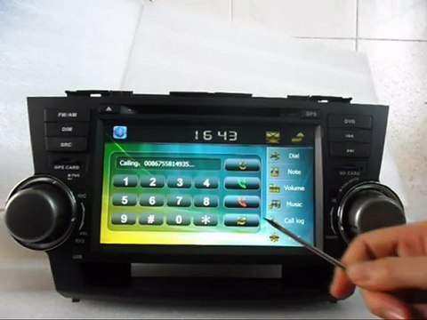 Toyota Highlander DVD Player GPS Navigation TV Bluetooth