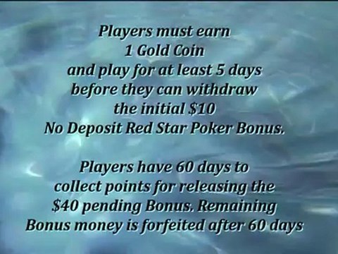 No Deposit Red Star Poker Bonus Reviewed - Get $50 Free Poker Money No Deposit