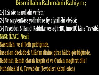 Nasr (İzâ câe) Müminlerin Süresi(Ezberleyin)