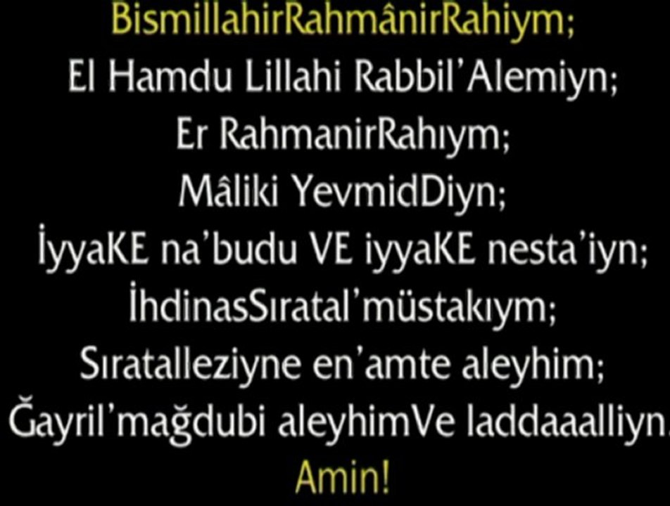 Fatiha Süresi(Kur'anın Rahmeti) Ezberlemek İçin