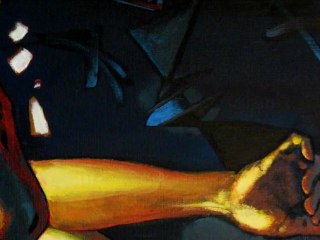 Somewhere between the neurons of B.