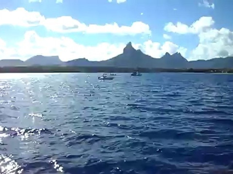vue du catamaran, ile maurice