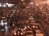 مسيرة من المستقلين لإزالة لافتات الفريق أحمد شفيق من شوارع الإسكندرية