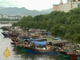 Typhoon strikes southern China