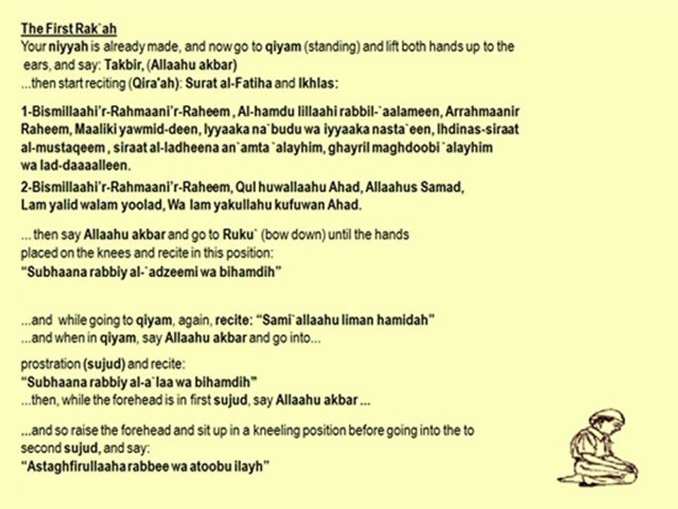 praying 2 rak'ah