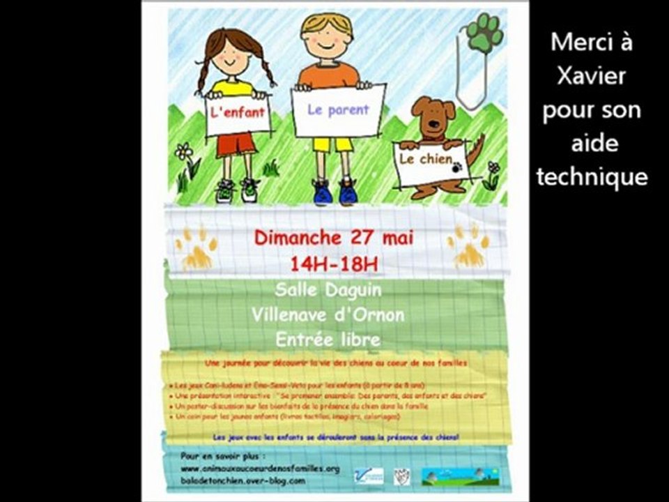 Animation Animaux au coeur de nos familles & Balade Ton Chien 27 mai 2012