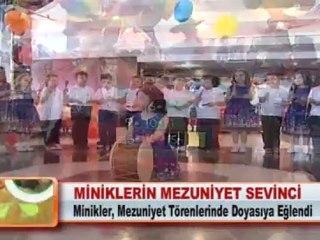 MİNİKLERİN MEZUNİYET SEVİNCİ