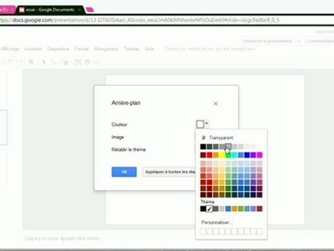 Logiciel de Présentation sur Google Docs