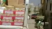 Syria فري برس حماة  المحتلة كفرزيتا المساعدات التي وصلت الى المدينة من قبل منظمة الهلال الأحمر السوري 10 6 2012 Hama