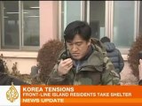 South Koreas seek shelter in bunkers