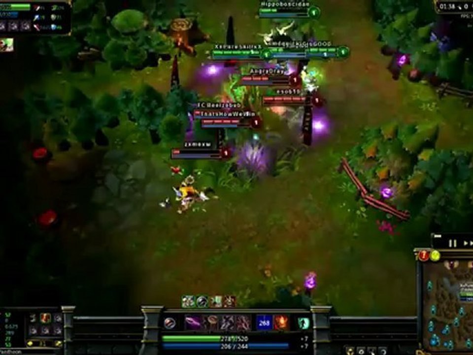 Soraka pentakill level 1 - League of Legends