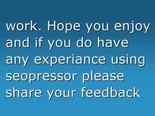 SeoPressor And Why SeoPressor Works