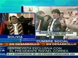 No podemos avanzar sin nuestros pueblos: Correa