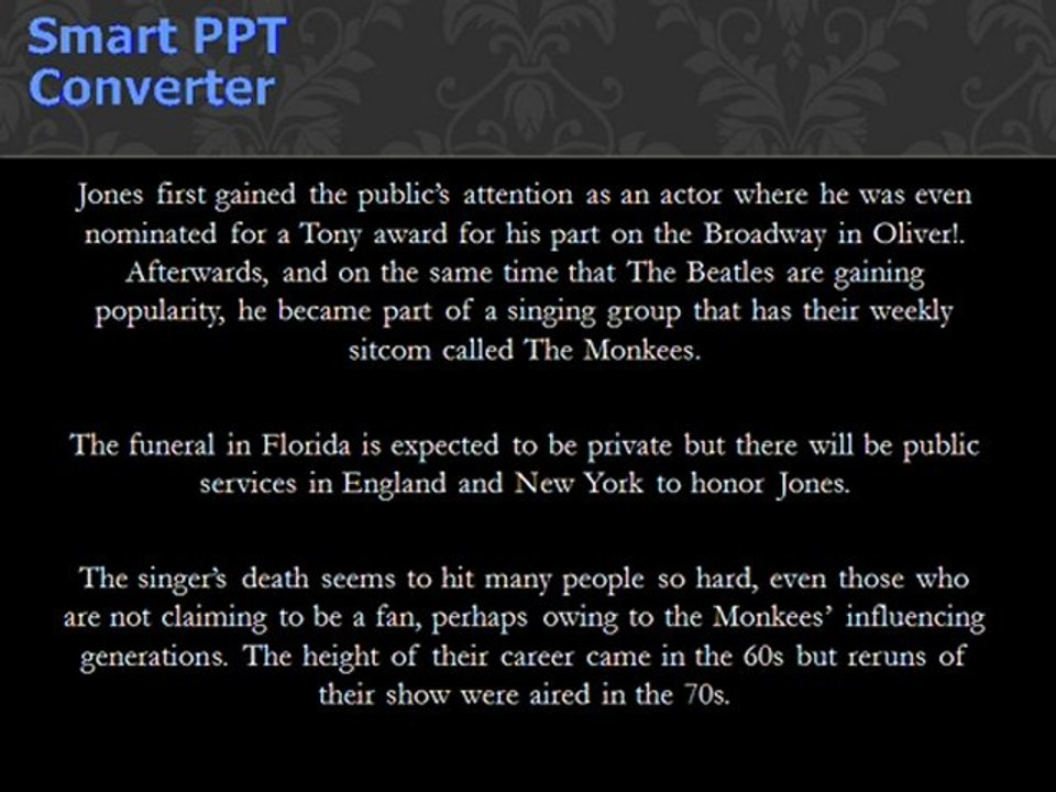 Black Hawk Mines : Davy Jones of Monkees dead at 66