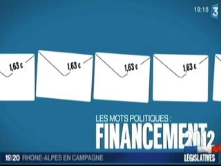 Le mot politique  "Financement" - Elections Législatives 2012