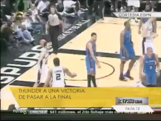 Thunder vencen a Spurs 108-103 y ponen a punto de mate el Oeste
