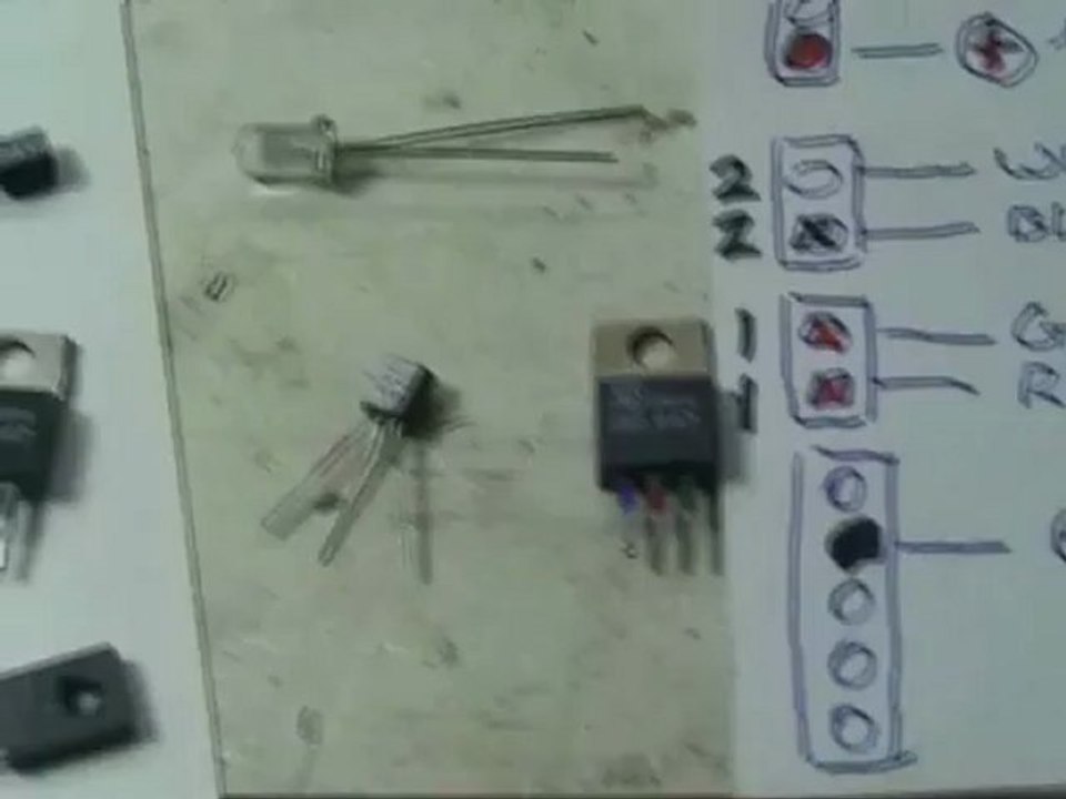 Colour coding transistors