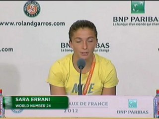 Roland-Garros, demi-finale - Errani : "Stosur est incroyable"