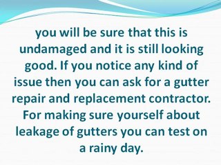 The importance of rain gutters
