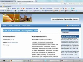 What Is A Personal Development Plan