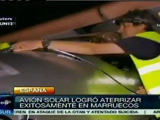 Avión solar aterriza en Marruecos proveniente de Madrid