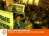 Berlusconi quits as Italian PM