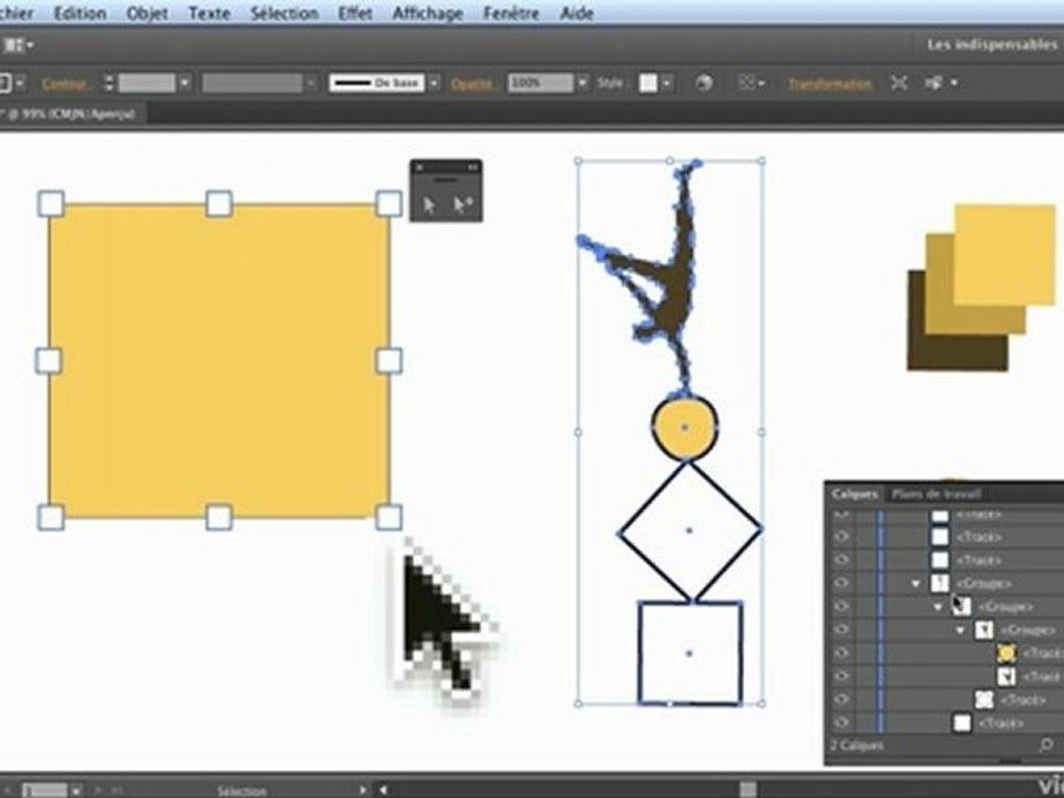 Illustrator CS6 : Outils Sélection directe et Sélection directe progressive