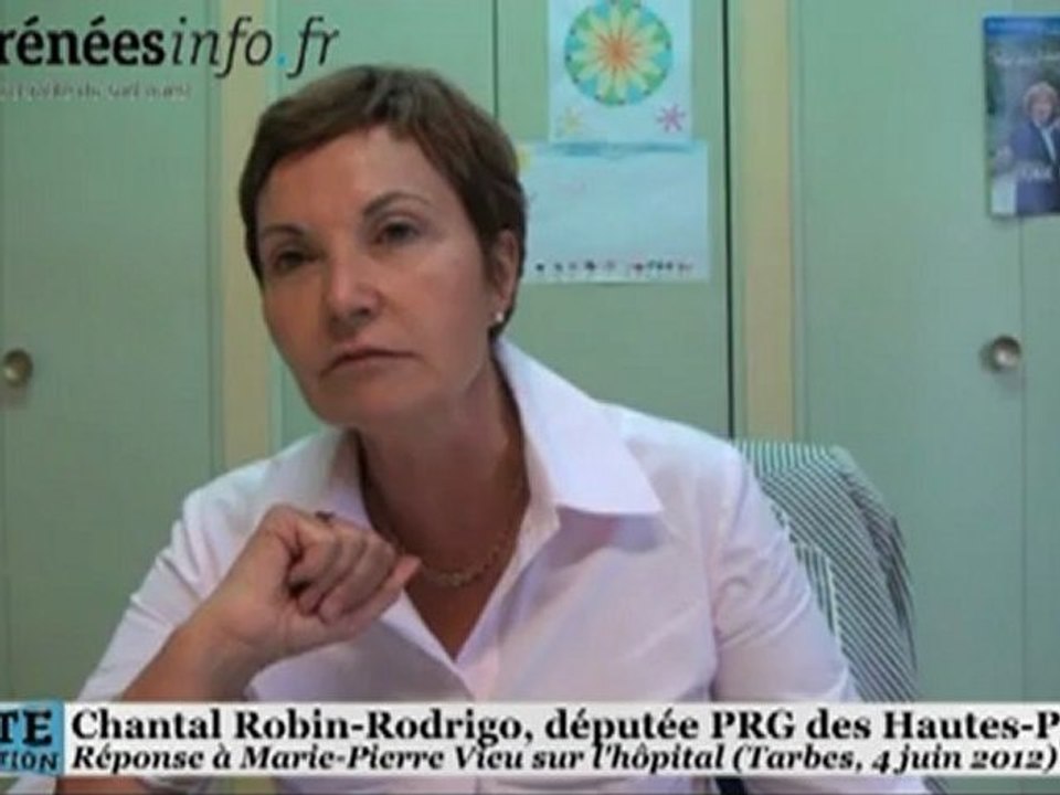 Legislatives Colere de Chantal Robin Rodrigo sur l'hopital (4 juin 2012)