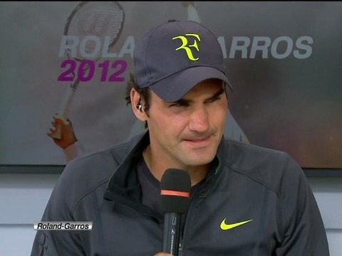 ROLAND GARROS 2012 - Interview Roger FEDERER - Mercredi 6 juin