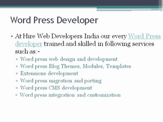 Wordpress Developer