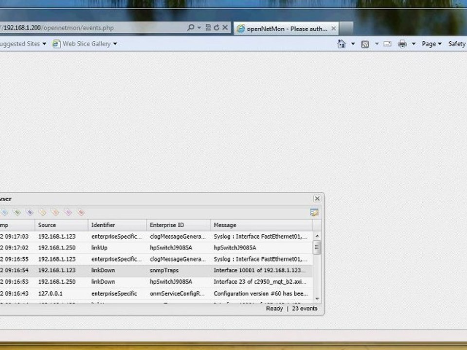 openNetMon - Part 1 - Events management