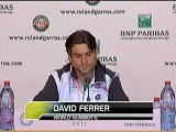 Roland Garros, ¼ de finale - Ferrer : “Une première pour moi”