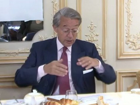 Le sénateur Philippe Marini, petits déjeuners du Cri