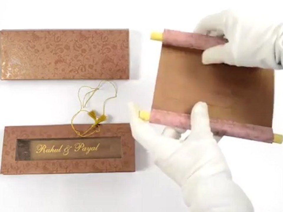 S994, Red Scroll Invitations, Jewish Box Scrolls