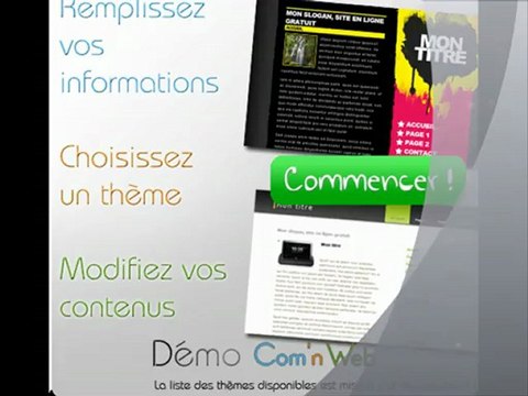 Créer son site web en 3 étapes! avec comnweb