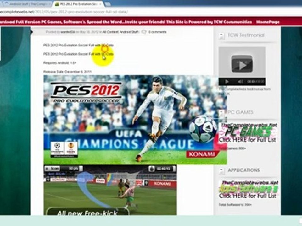 PES 2012 for Android Download Full version 2012 Free!