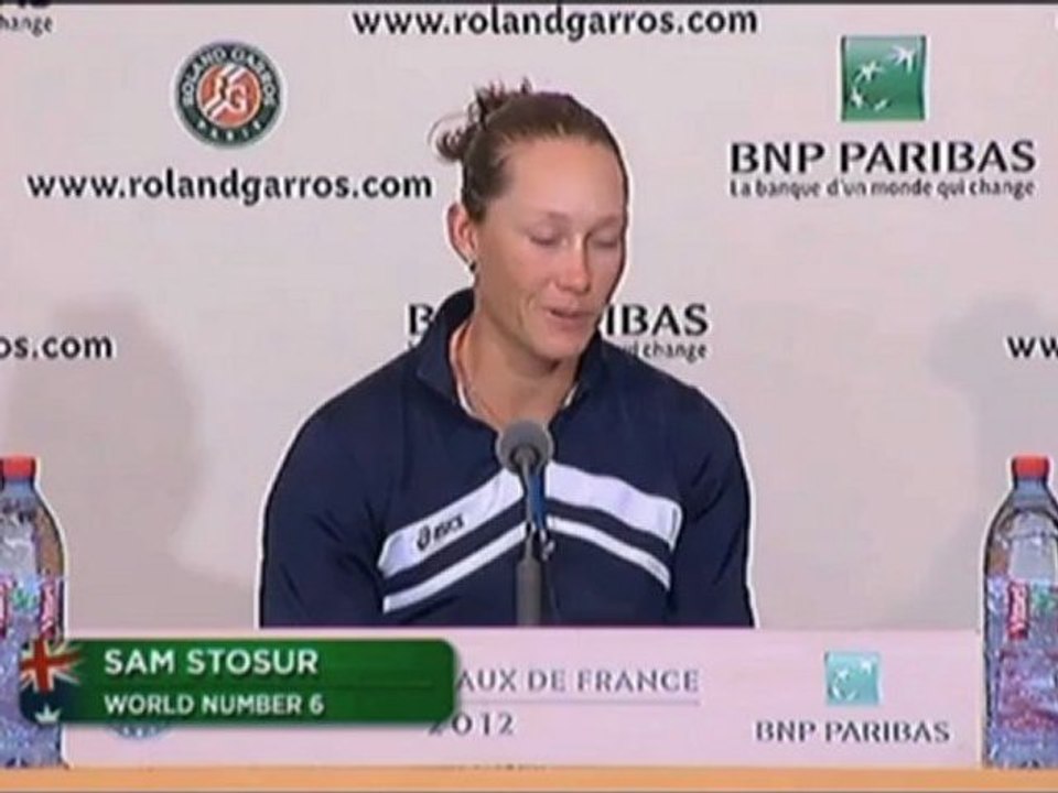 French Open: Stosur: 'Das tut schon weh'
