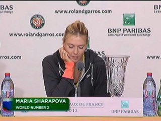 Roland Garros, finale – Sharapova : “Etre à nouveau N.1”