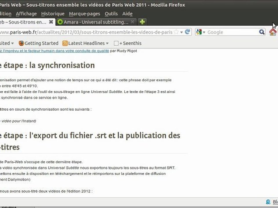 Sous-titrage étape 4