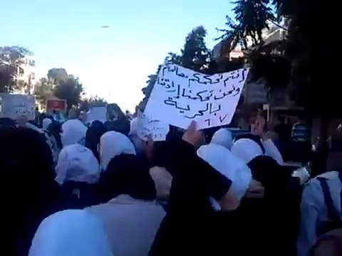 Syria فري برس حلب سيف الدولة حرائر حلب بمظاهرة رائعة2012 6 7 Aleppo