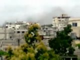 Syria فري برس الحفة اللاذقية أدخنة متصاعدة جراء قصف المروحيات 7 6 2012 Latakia